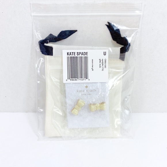 Kate Spade Moon River Opal Glitter Bow Earrings - Picture 6 of 7